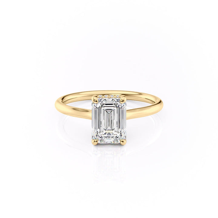 The Ellie Set With A 2 Carat Emerald Lab Diamond