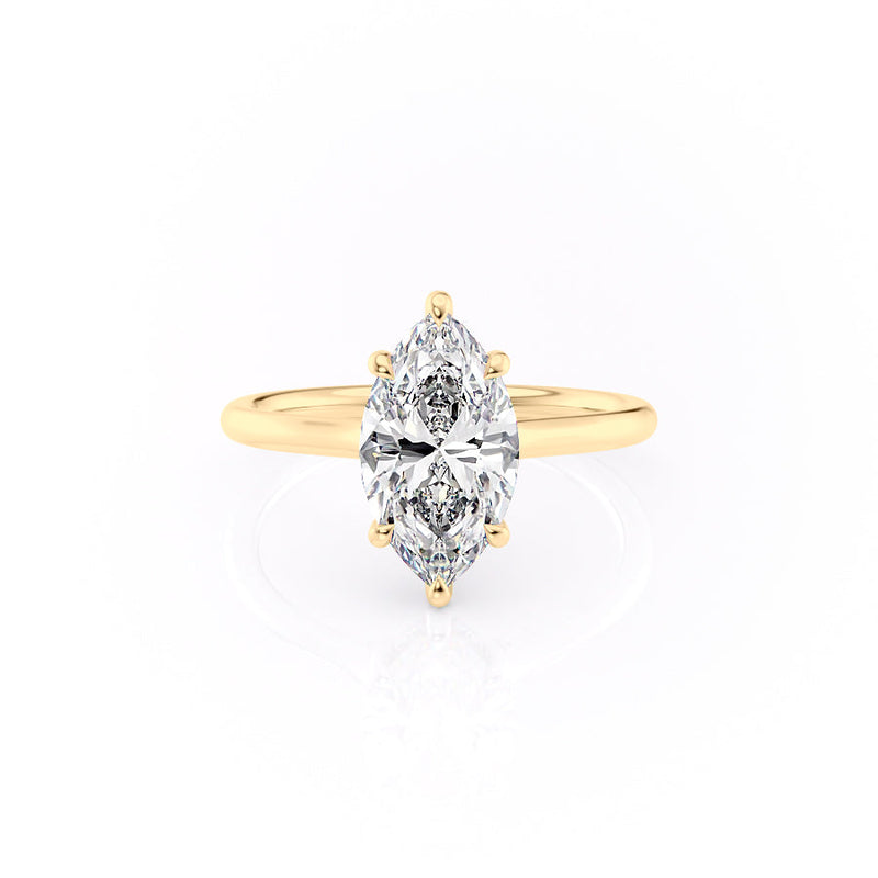 The Ellie Set With A 2 Carat Marquise Lab Diamond