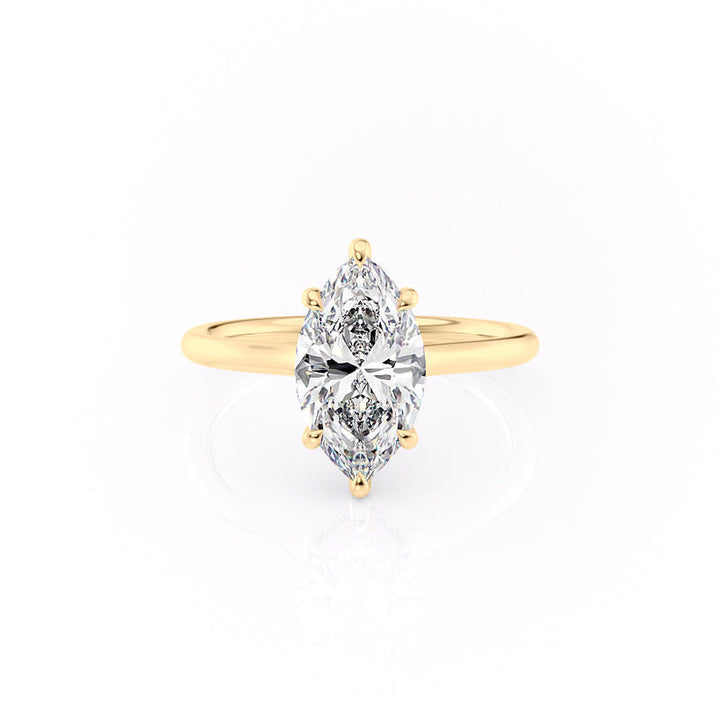 The Ellie Set With A 2 Carat Marquise Lab Diamond