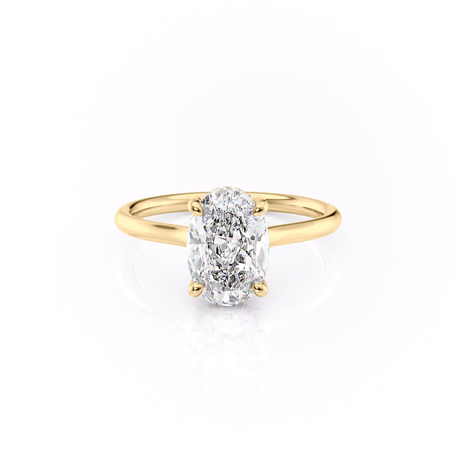 The Ellie Set With A 2 Carat Oval Lab Diamond