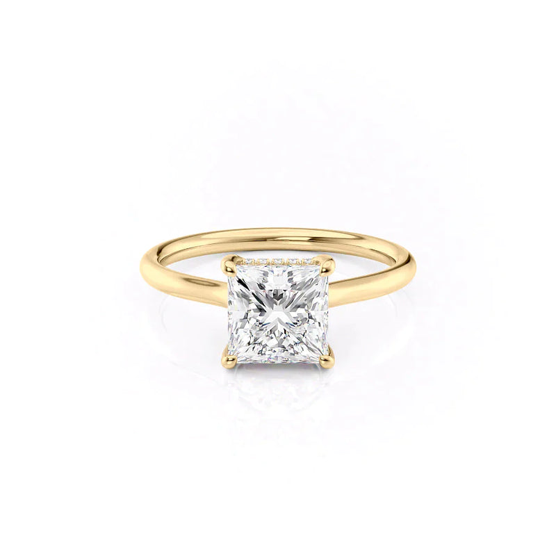 The Ellie Set With A 2 Carat Princess Lab Diamond