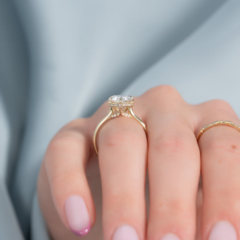 The Ellie Set With A 2 Carat Pear Lab Diamond