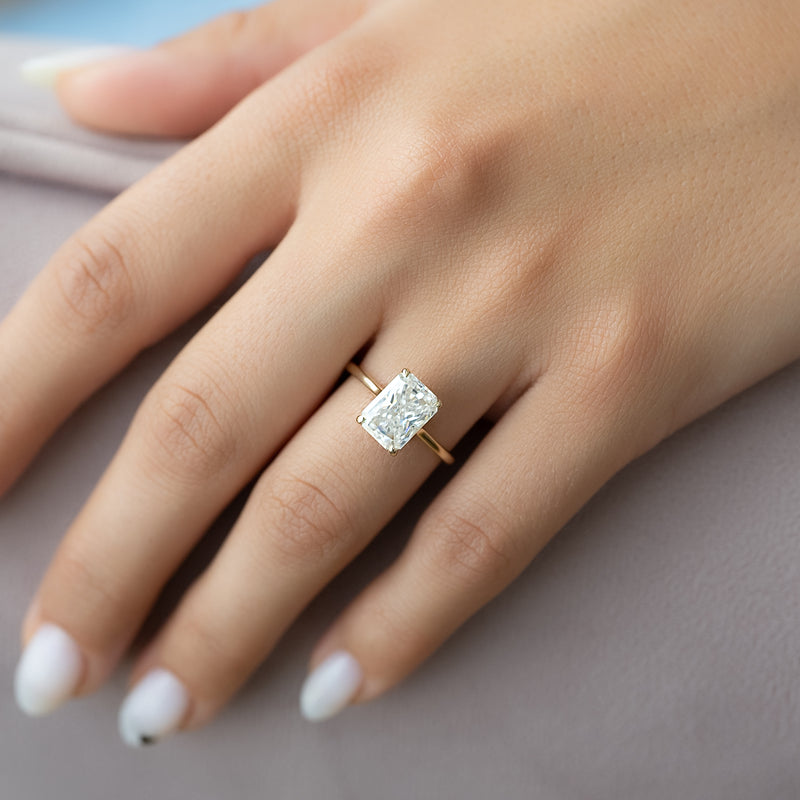The Ellie Set With A 2 Carat Radiant Lab Diamond