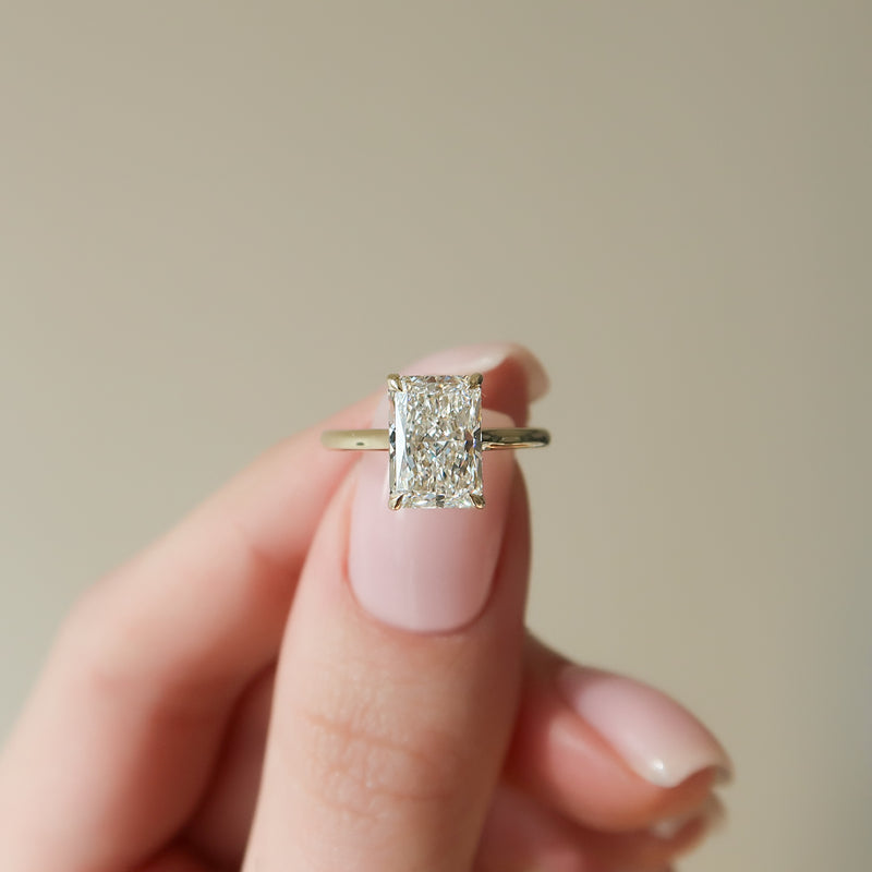 The Ellie Set With A 2 Carat Radiant Lab Diamond