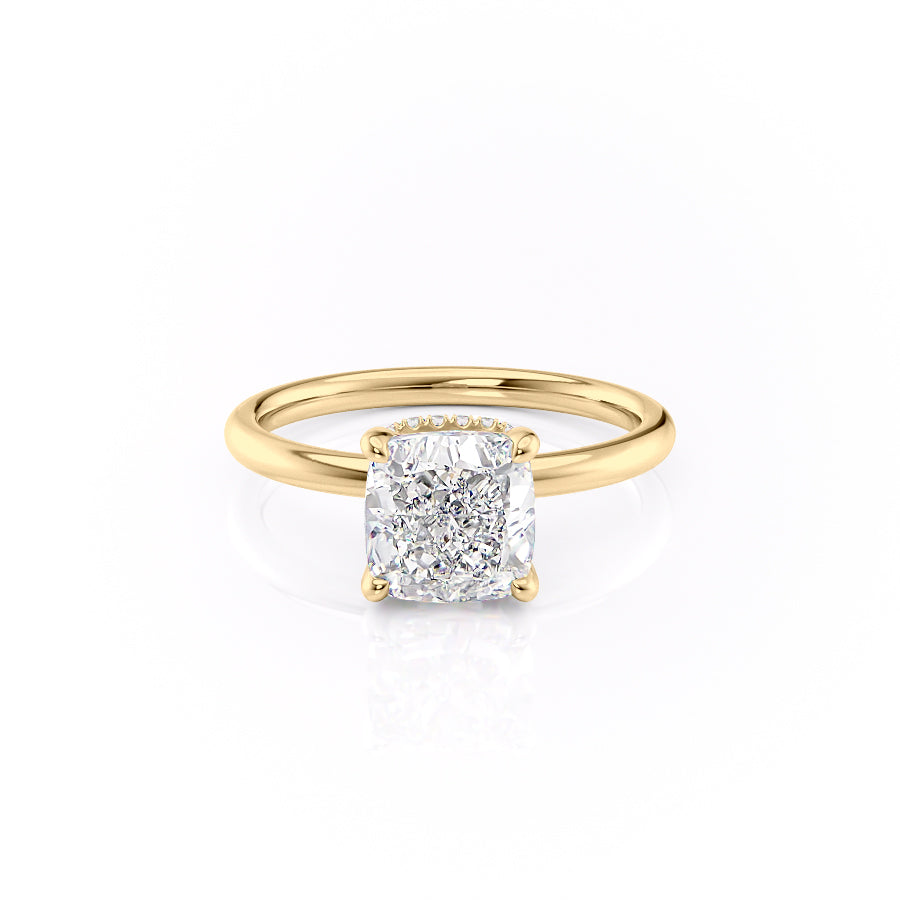 The Alex Set With A 2 Carat Cushion Lab Diamond