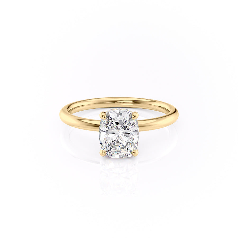 The Alex Set With A 2 Carat Elongated Cushion Lab Diamond