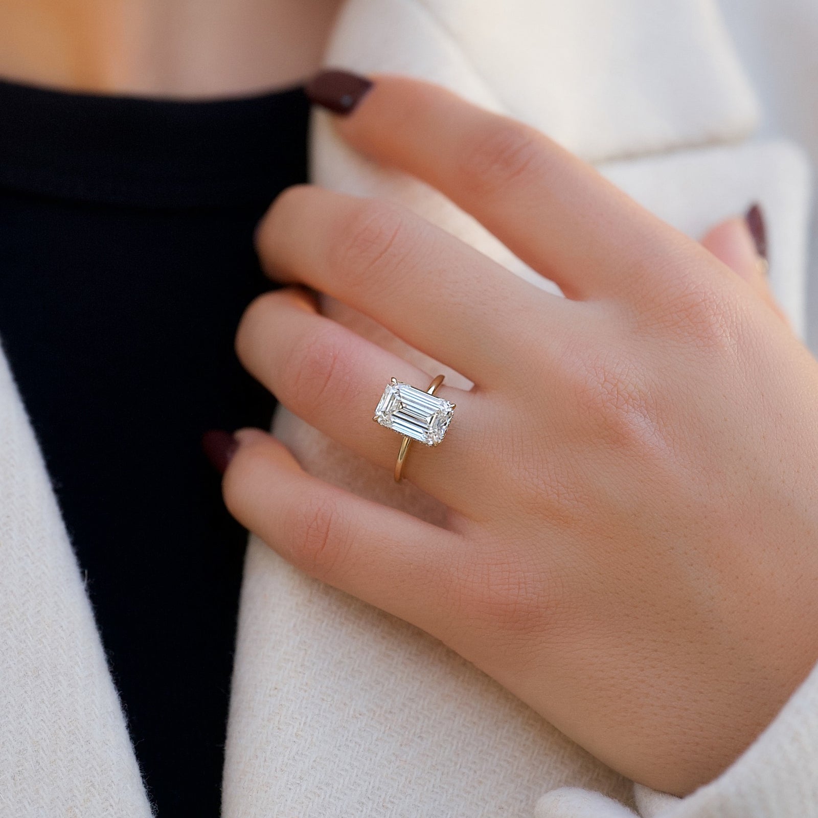 The Alex Set With A 2 Carat Emerald Lab Diamond