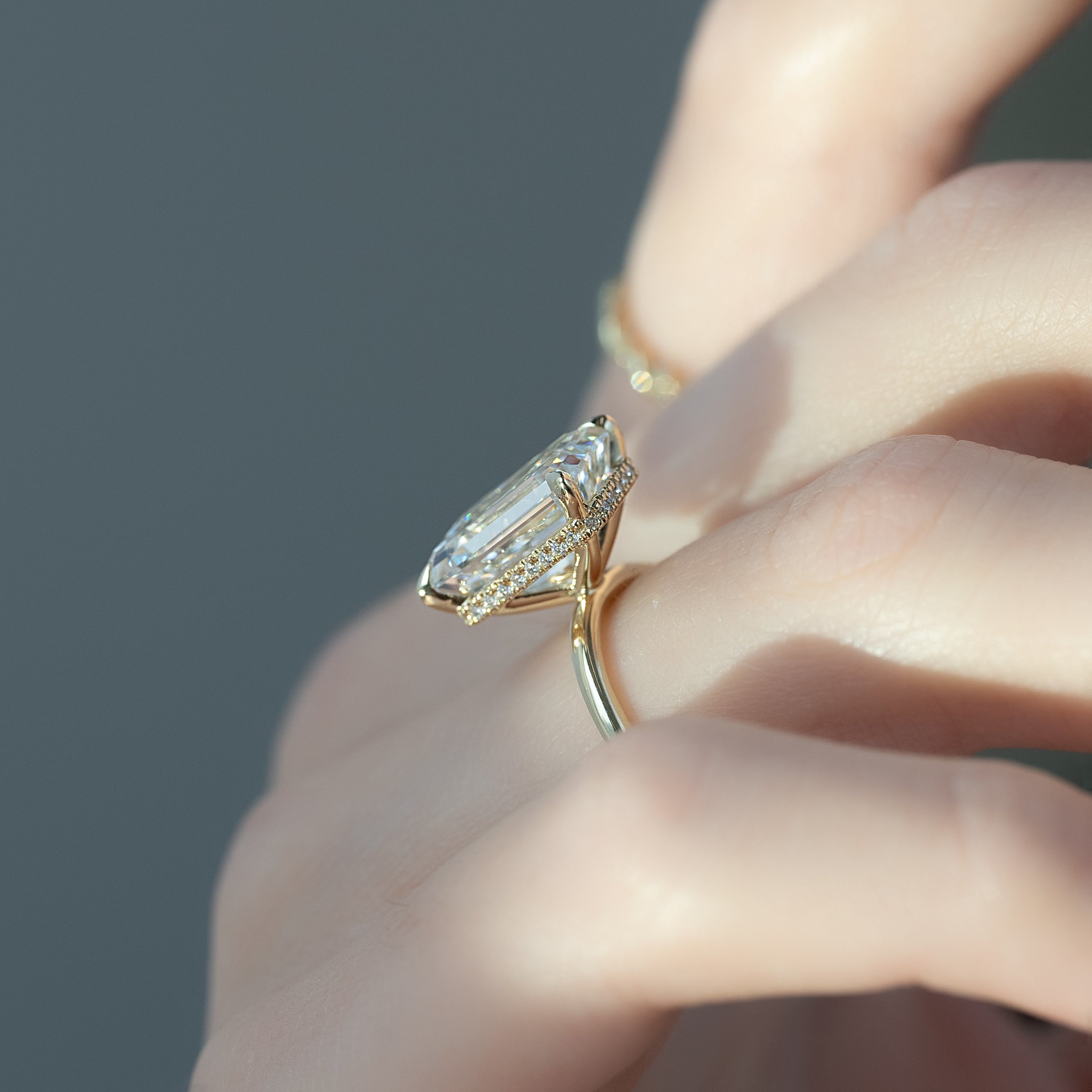 The Alex Set With A 2 Carat Emerald Lab Diamond