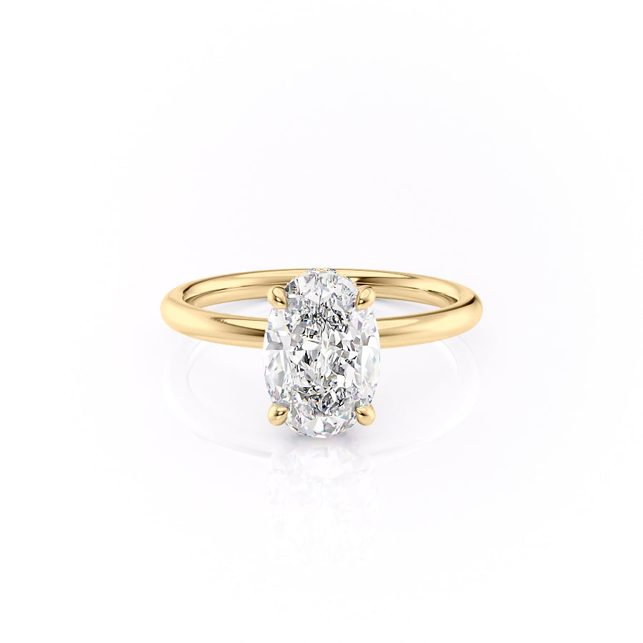 The Alex Set With A 2 Carat Oval Lab Diamond