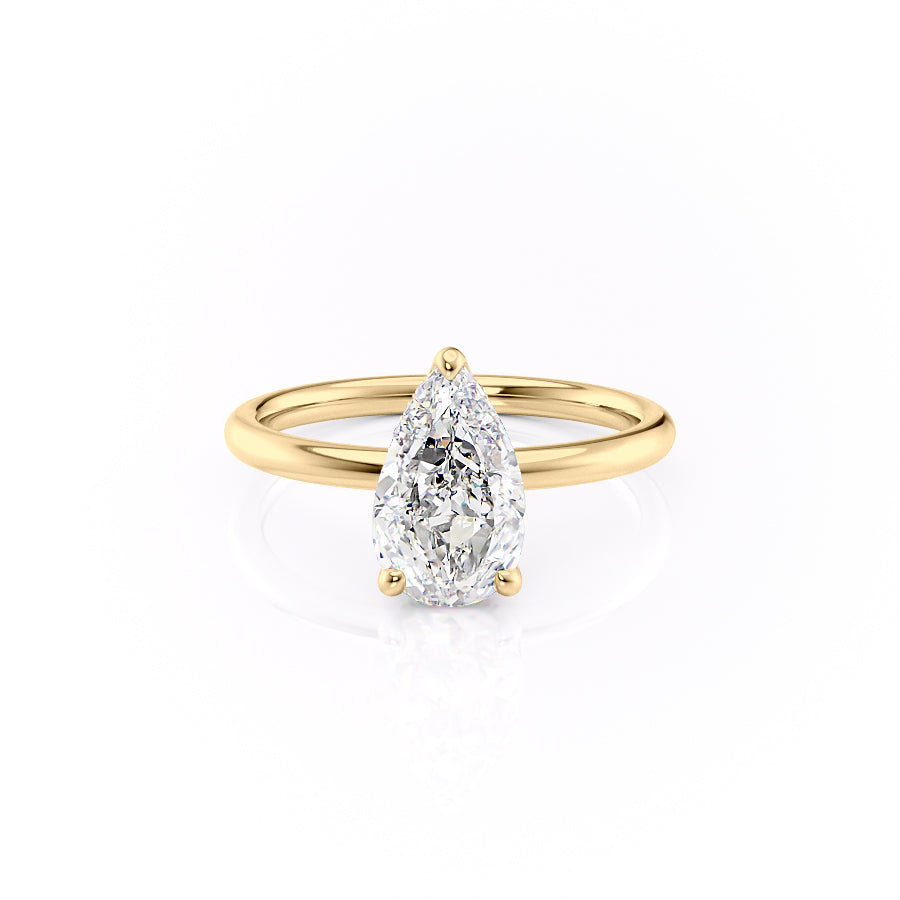 The Alex Set With A 2 Carat Pear Lab Diamond