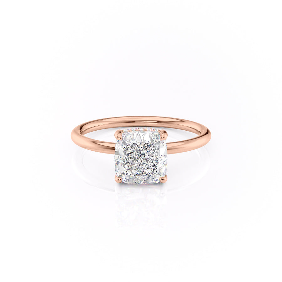The Low Profile Kamellie Set With A 2 Carat Cushion Lab Diamond