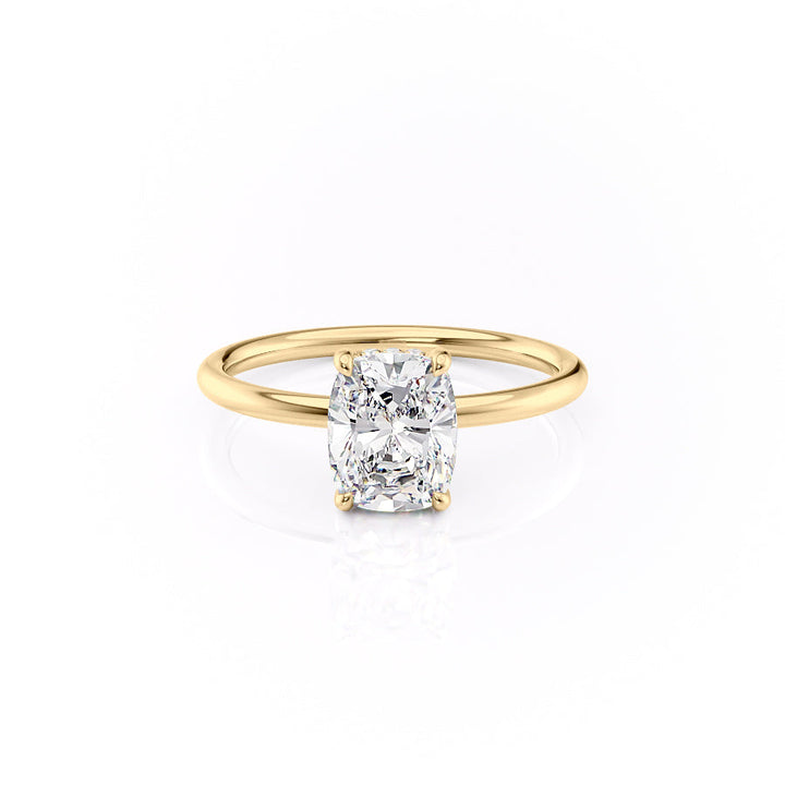 The Low Profile Kamellie Set With A 2 Carat Elongated Cushion Lab Diamond