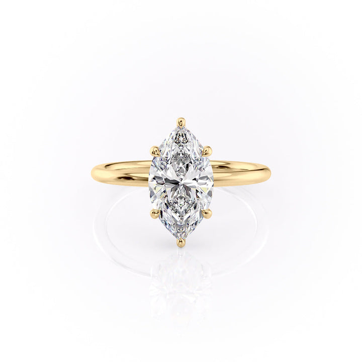 The Low Profile Kamellie Set With A 2 Carat Marquise Lab Diamond