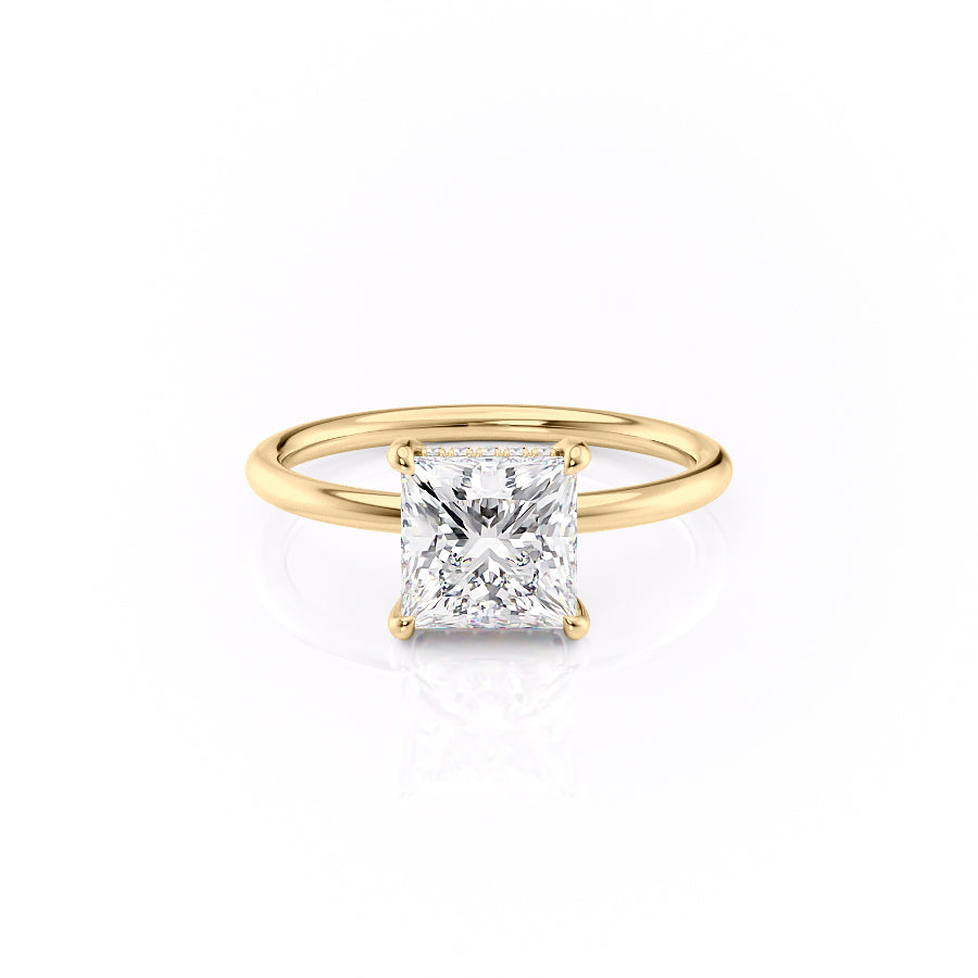 The Low Profile Kamellie Set With A 2 Carat Princess Lab Diamond