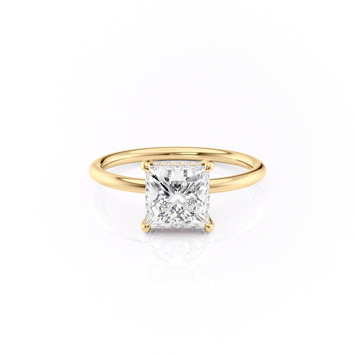 The Low Profile Kamellie Set With A 2 Carat Princess Lab Diamond