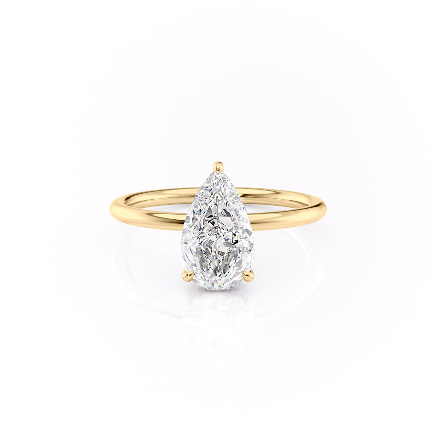 The Low Profile Kamellie Set With A 2 Carat Pear Lab Diamond