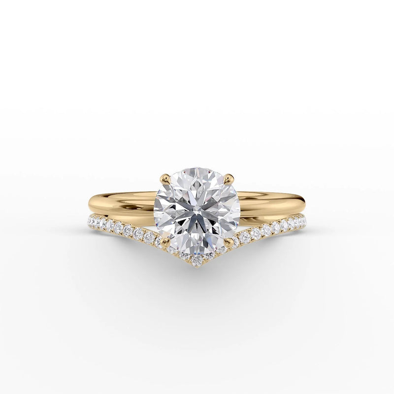 The Low Profile Kamellie Set With A 2 Carat Round Lab Diamond