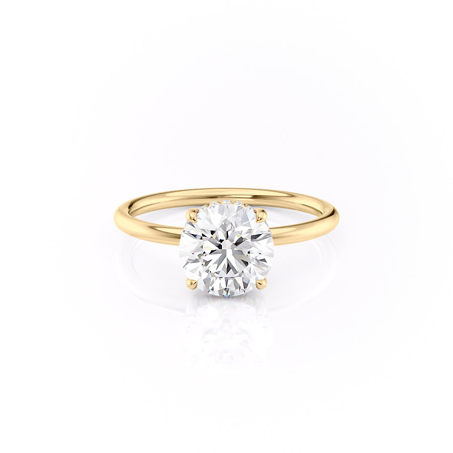The Low Profile Kamellie Set With A 2 Carat Round Lab Diamond