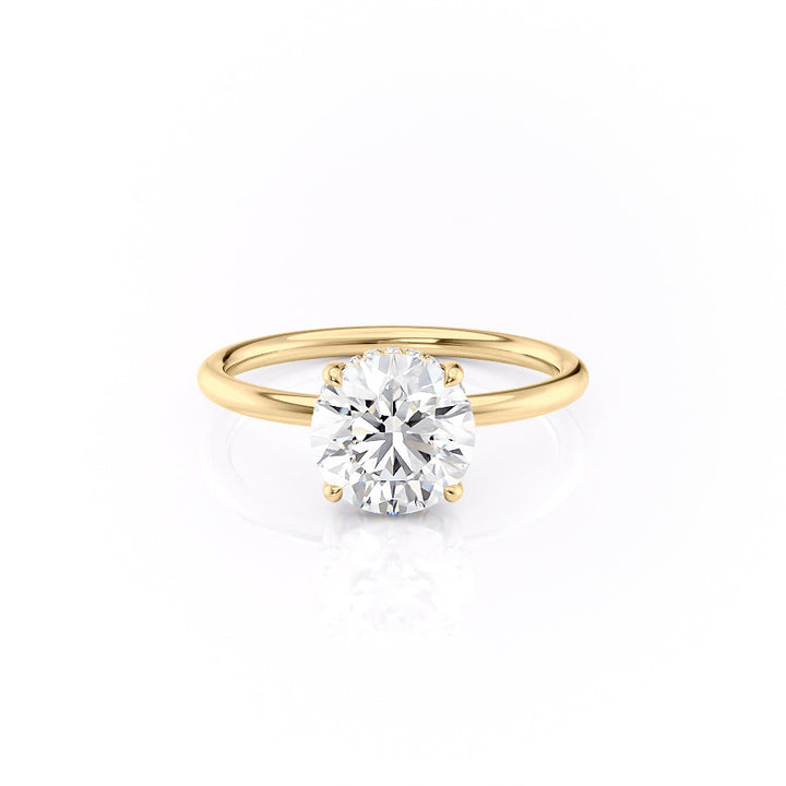 The Low Profile Kamellie Set With A 2 Carat Round Lab Diamond