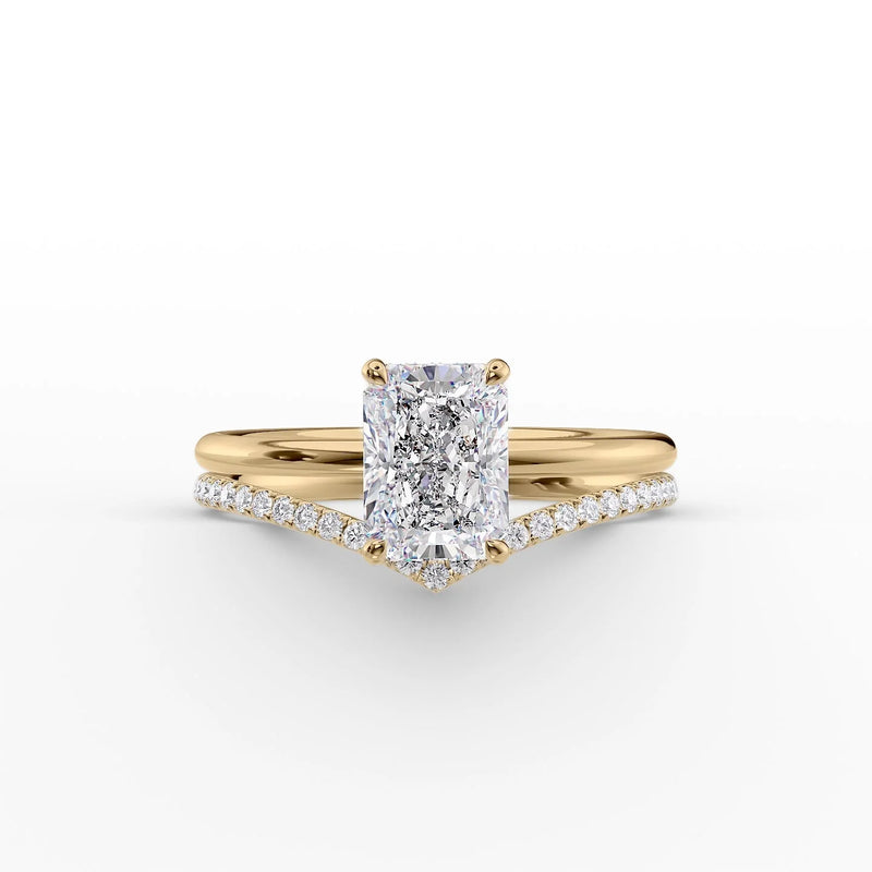 The Low Profile Kamellie Set With A 2 Carat Radiant Lab Diamond