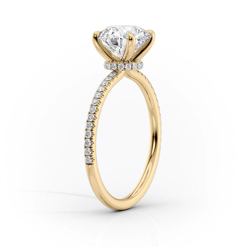 The Pave Nelly Set With A 2 Carat Round Lab Diamond