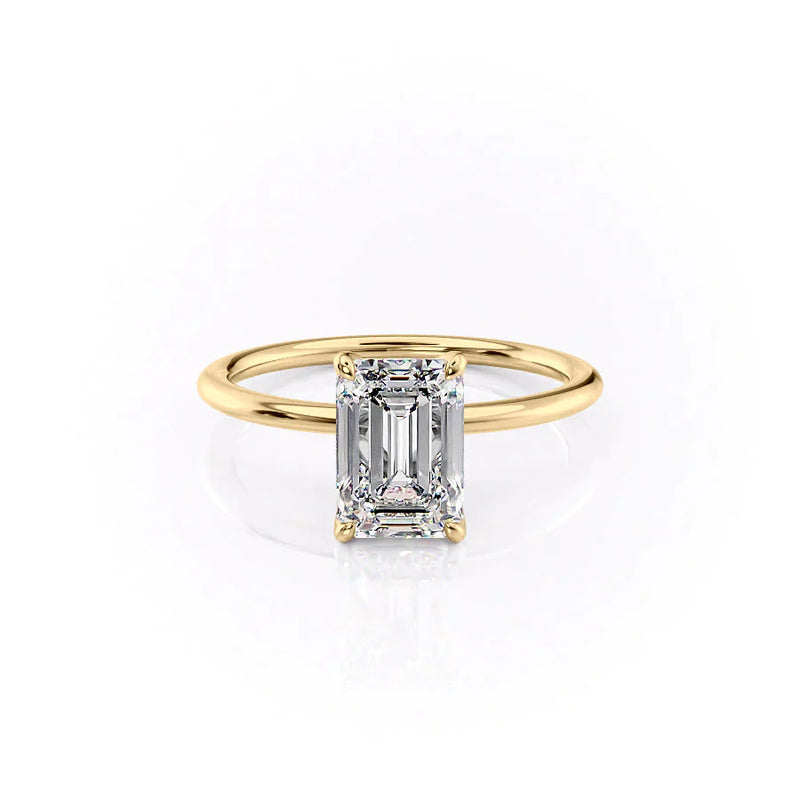 The Petal Kamellie Set With A 2 Carat Emerald Lab Diamond