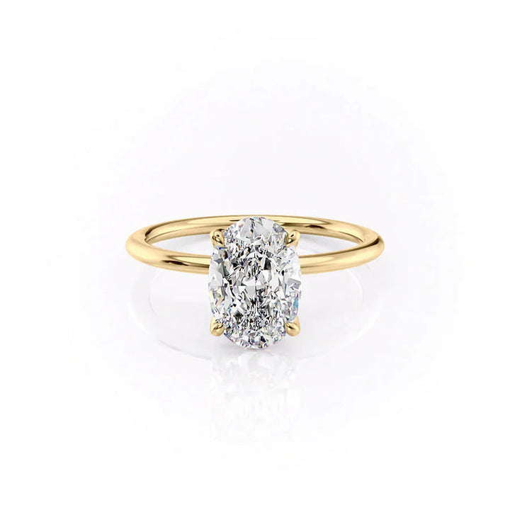The Petal Kamellie Set With A 2 Carat Oval Lab Diamond