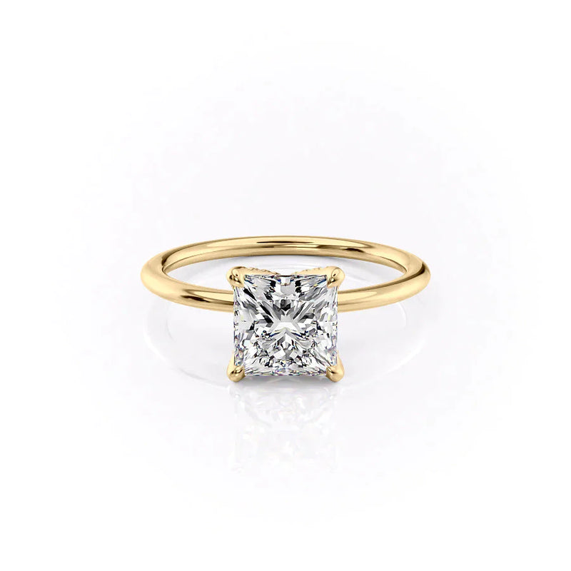 The Petal Kamellie Set With A 2 Carat Princess Lab Diamond