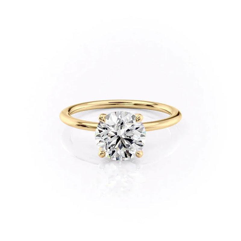 The Petal Kamellie Set With A 2 Carat Round Lab Diamond