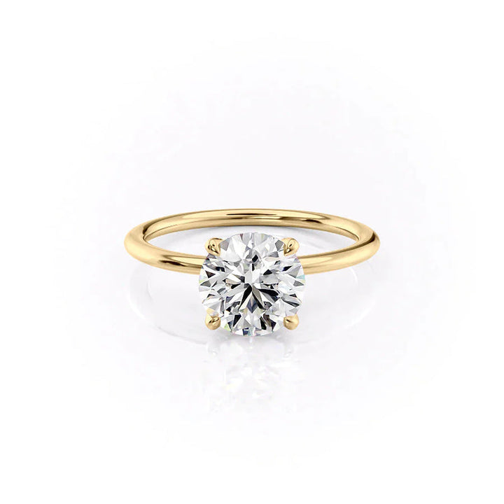 The Petal Kamellie Set With A 2 Carat Round Lab Diamond