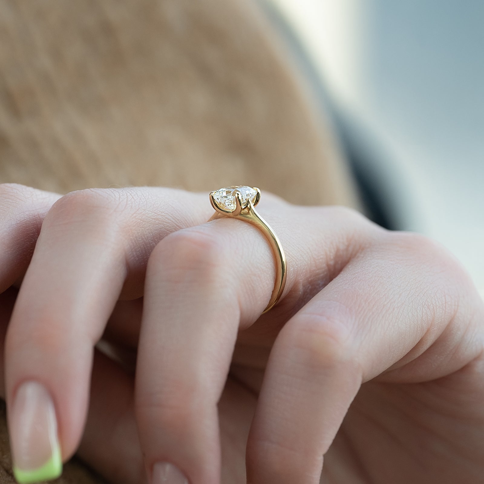The Lexie Set With A 2 Carat Cushion Lab Diamond