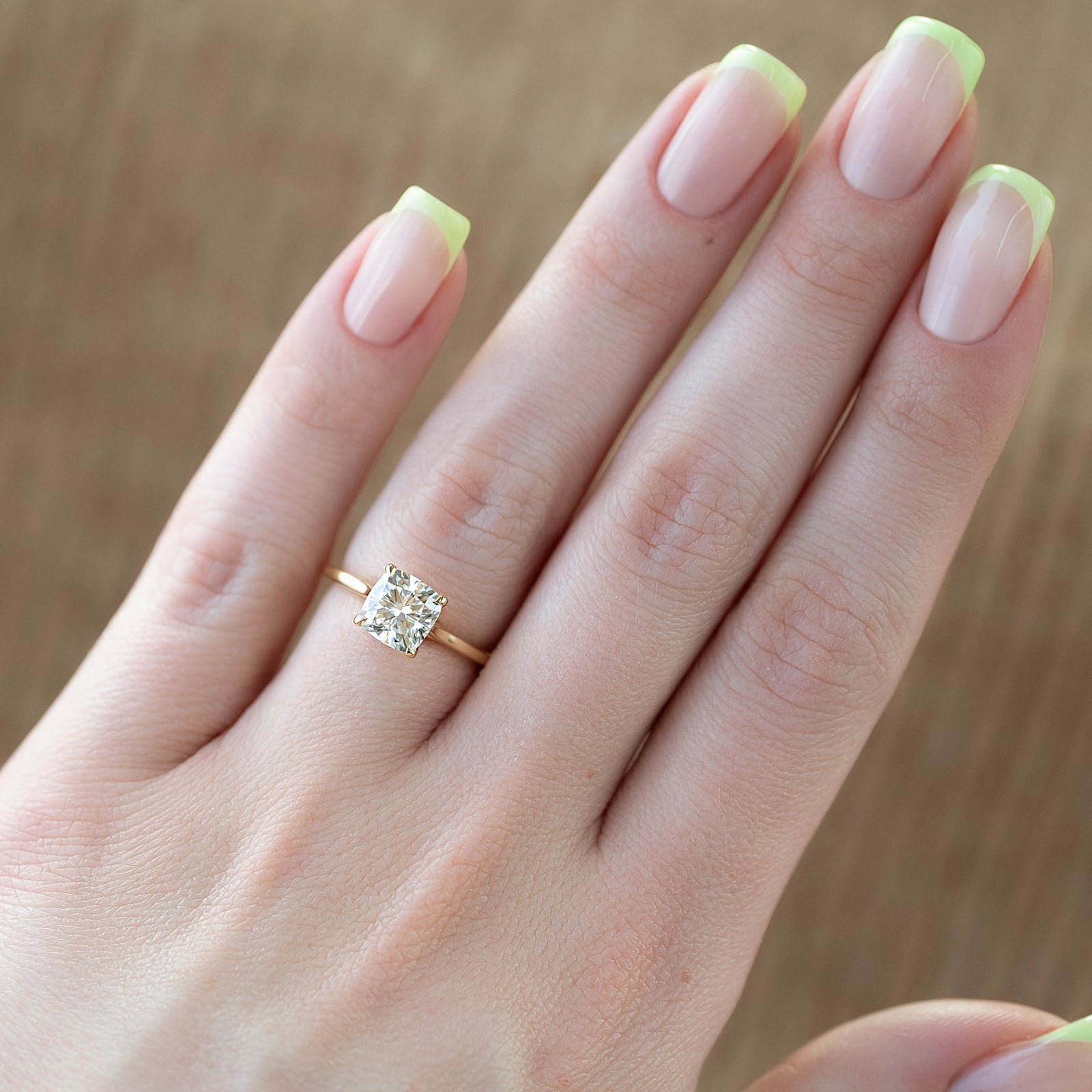 The Lexie Set With A 2 Carat Cushion Lab Diamond