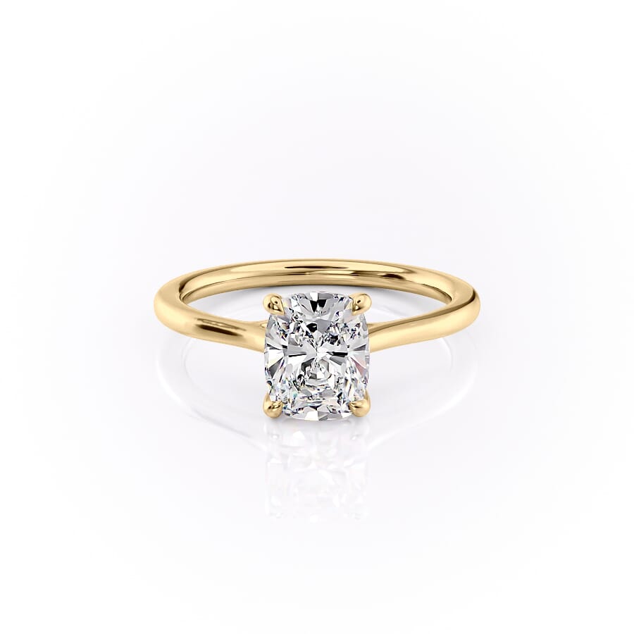 The Lexie Set With A 2 Carat Elongated Cushion Lab Diamond