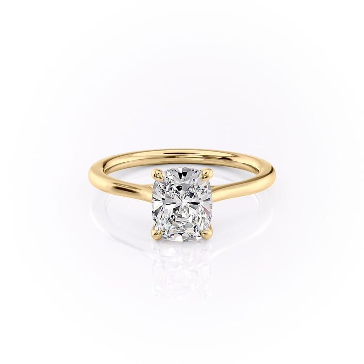 The Lexie Set With A 2 Carat Elongated Cushion Lab Diamond