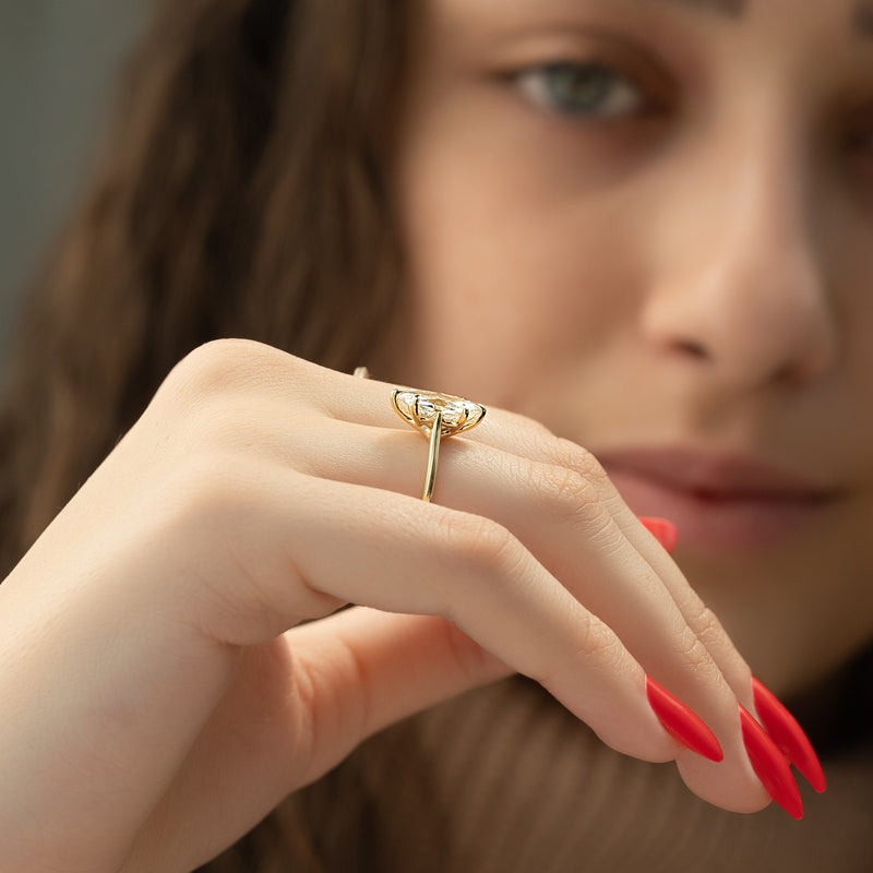 The Lexie Set With A 2 Carat Marquise Lab Diamond