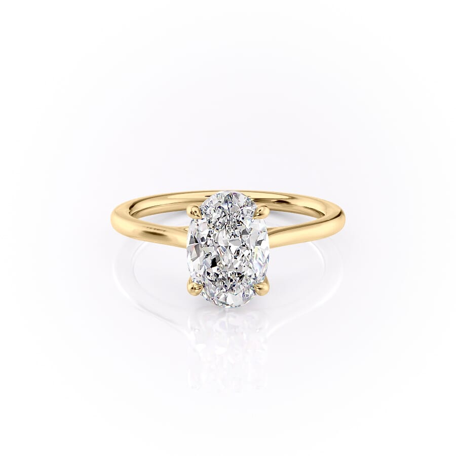 The Lexie Set With A 2 Carat Oval Lab Diamond