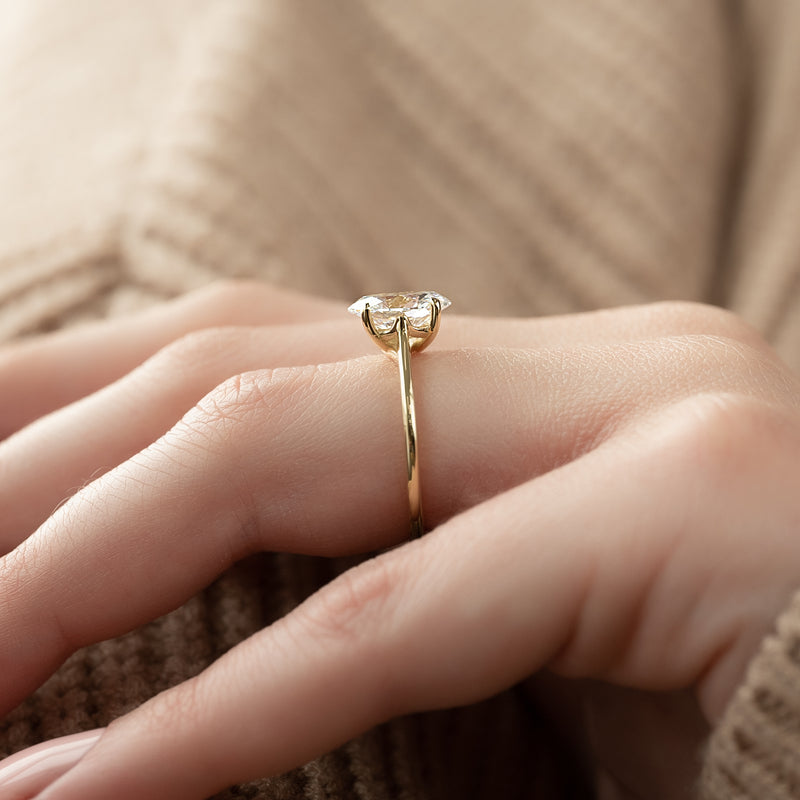 The Lexie Set With A 2 Carat Oval Lab Diamond