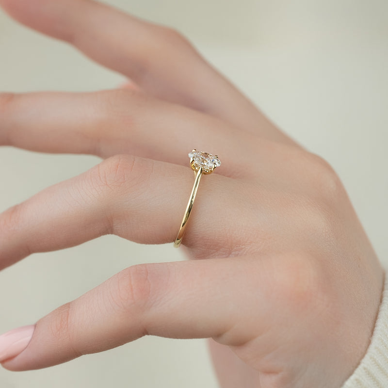 The Lexie Set With A 2 Carat Oval Lab Diamond