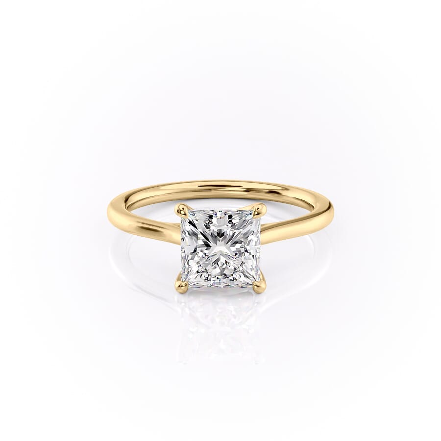 The Lexie Set With A 2 Carat Princess Lab Diamond