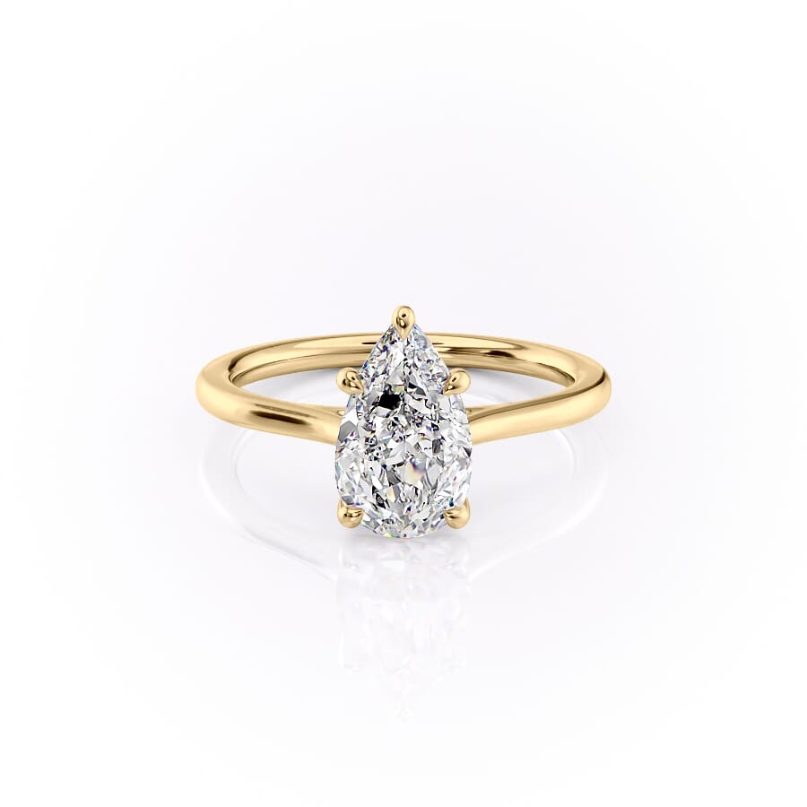 The Lexie Set With A 2 Carat Pear Lab Diamond