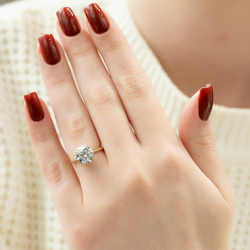 The Lexie Set With A 2 Carat Round Lab Diamond