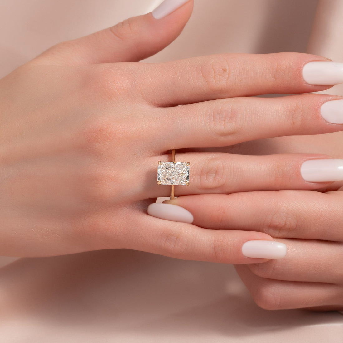 The Lexie Set With A 2 Carat Radiant Lab Diamond