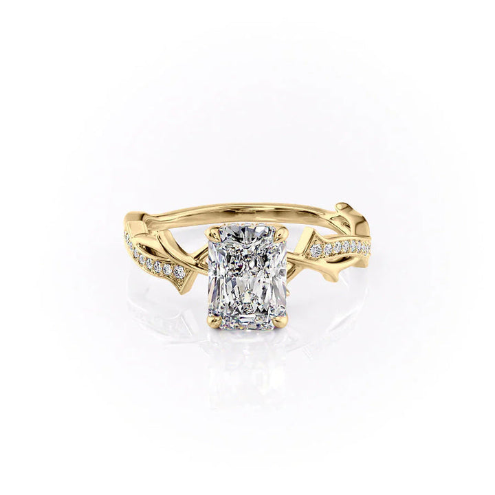 The Pave Twig Set With A 2 Carat Radiant Lab Diamond
