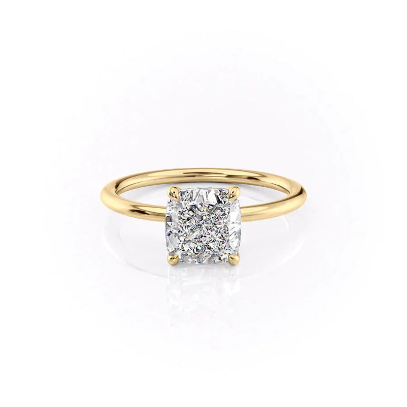 The Ashley Set With A 2 Carat Cushion Lab Diamond