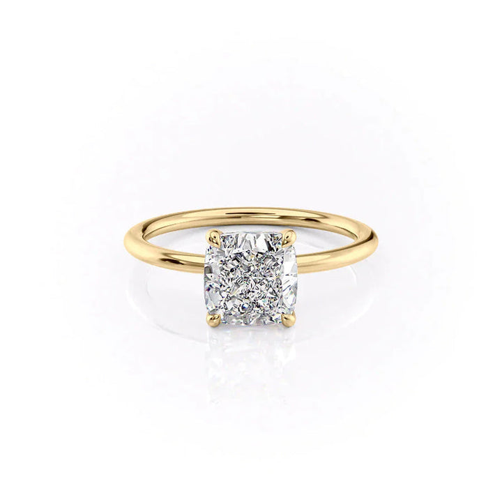 The Ashley Set With A 2 Carat Cushion Lab Diamond
