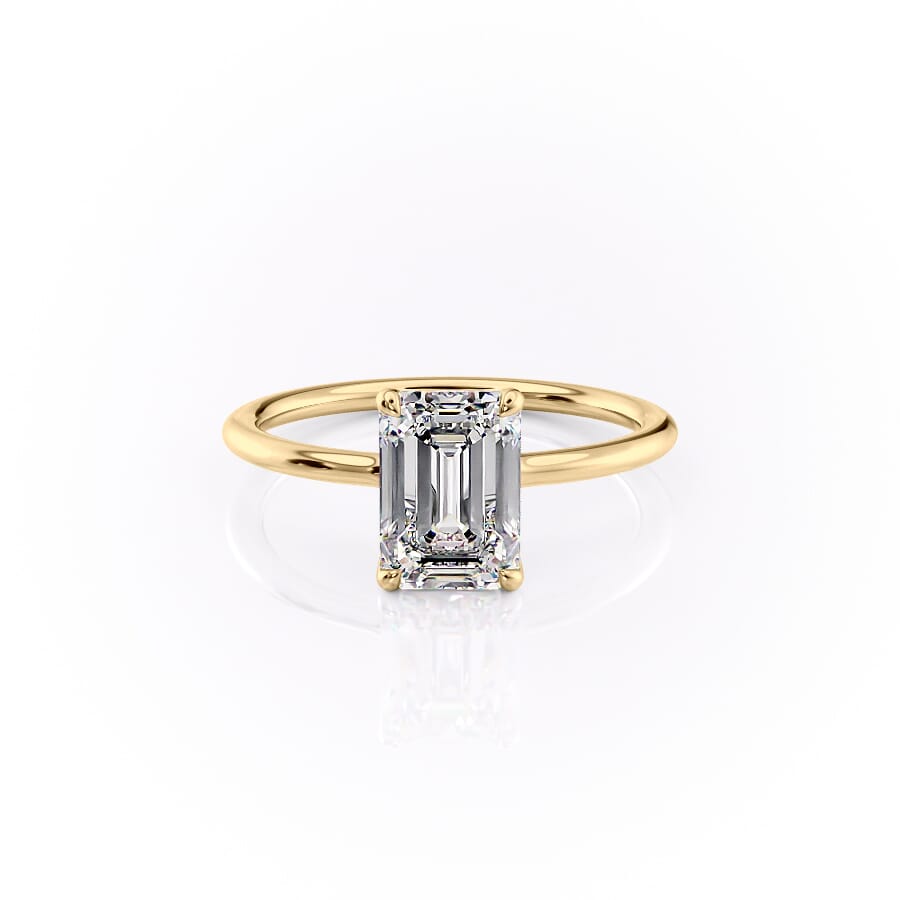 The Ashley Set With A 2 Carat Emerald Lab Diamond