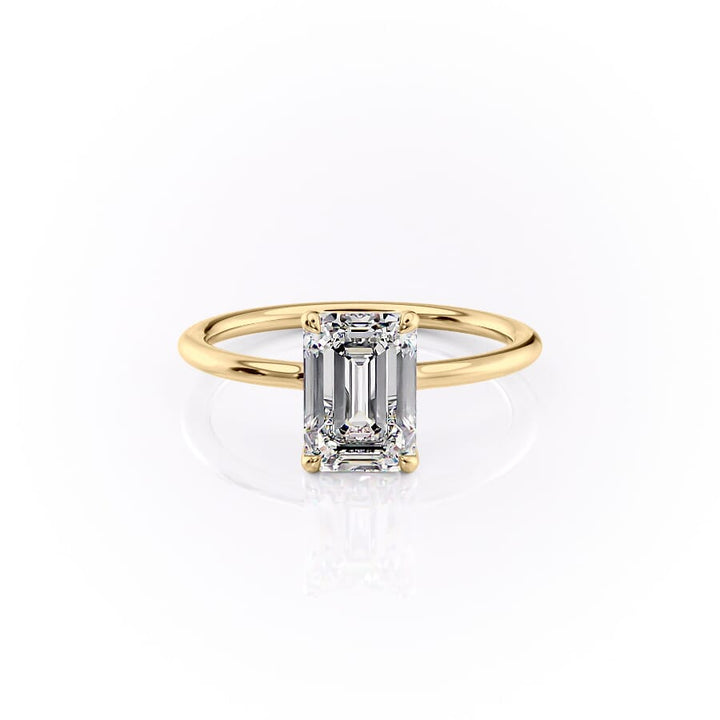 The Ashley Set With A 2 Carat Emerald Lab Diamond
