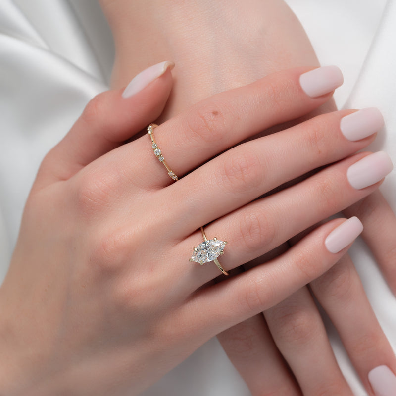 The Ashley Set With A 2 Carat Marquise Lab Diamond