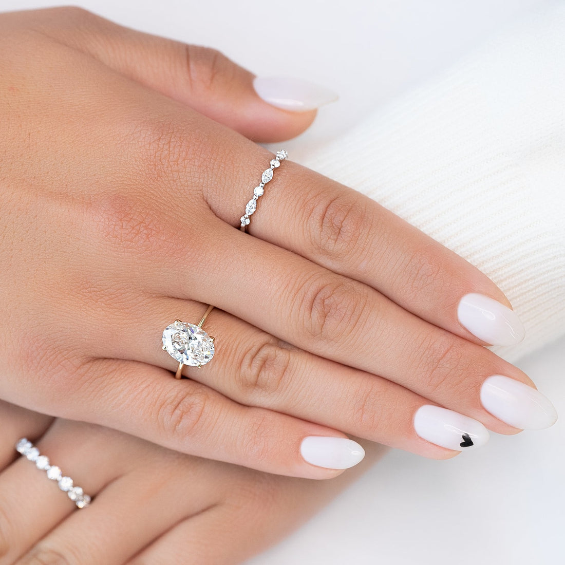 The Ashley Set With A 2 Carat Oval Lab Diamond