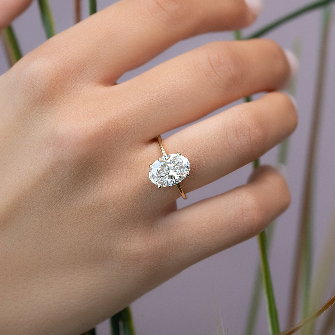 The Ashley Set With A 2 Carat Oval Lab Diamond